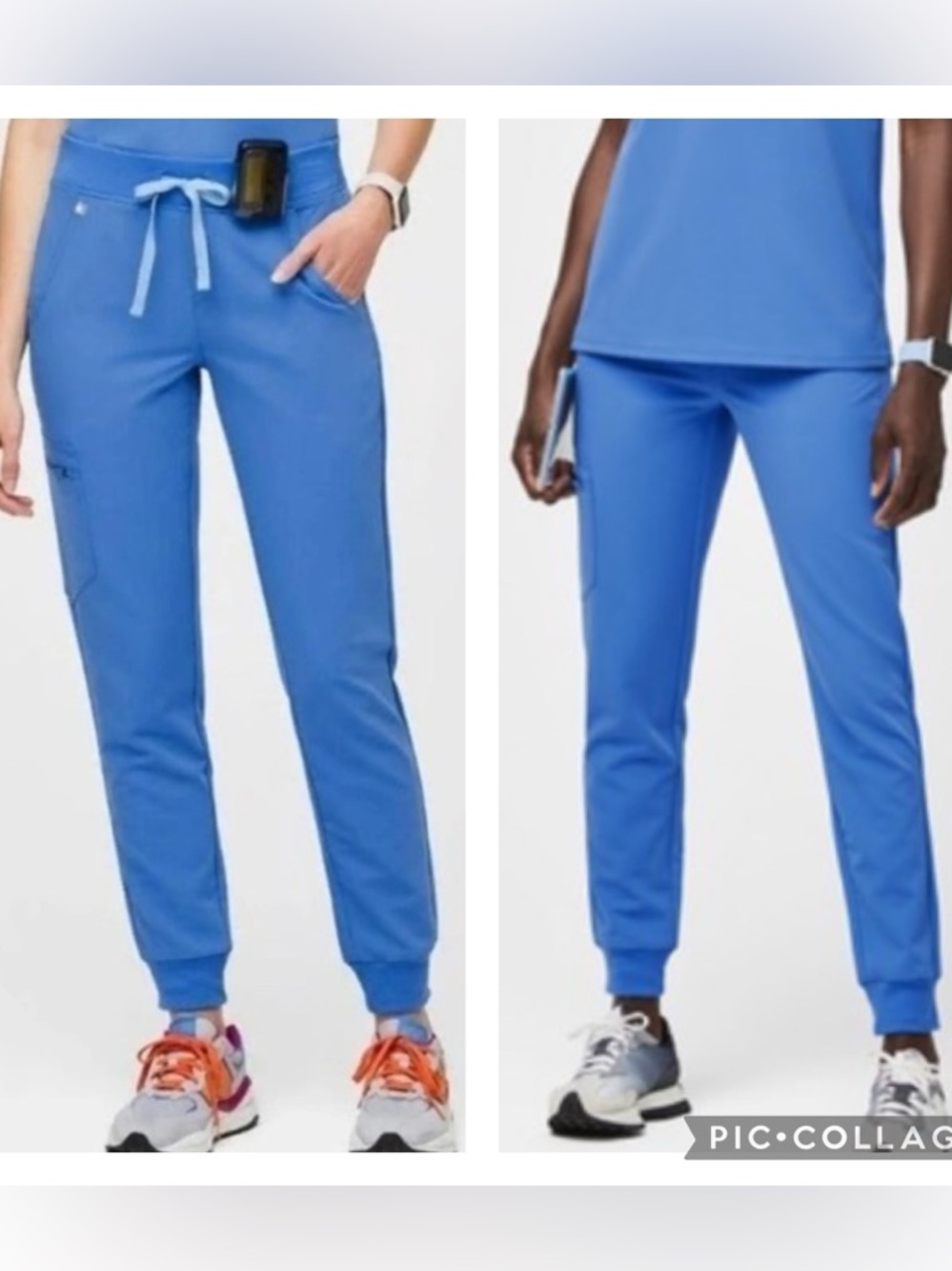 EUC FIGS Women’s Limited Edition Capri Blue Zamora High Waisted Jogger Pants